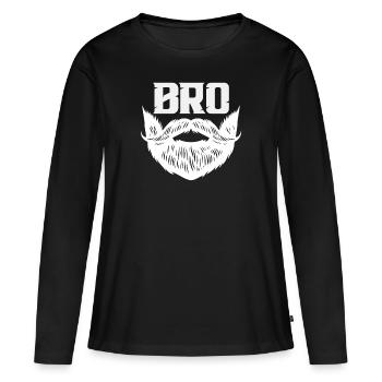 Bro - T-shirt manches longues Premium bio Femme - noir - Devant - Julia (174cm)