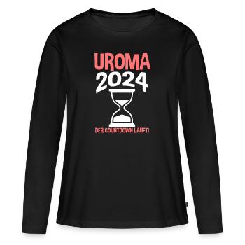 Urgroßmutter 2024 Uroma - Frauen Premium Bio Langarmshirt - Schwarz - Vorne - Julia (174cm)