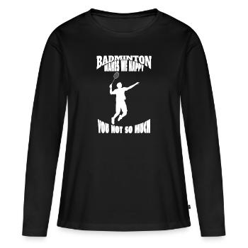 Badminton Fan Badminton Team Badminton Badminton Badminton - Women's Premium Organic Long Sleeve Shirt - black - Front - Julia (174cm)