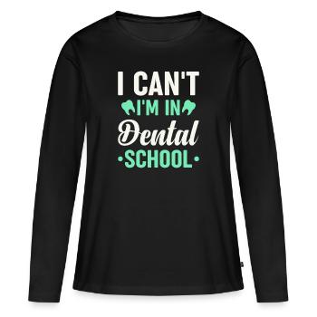 Dentiste de l’école dentaire Médecine dentaire - T-shirt manches longues Premium bio Femme - noir - Devant - Julia (174cm)