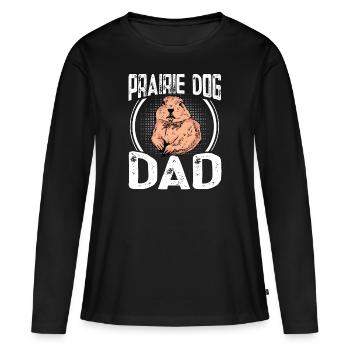 Chien de prairie - T-shirt manches longues Premium bio Femme - noir - Devant - Julia (174cm)