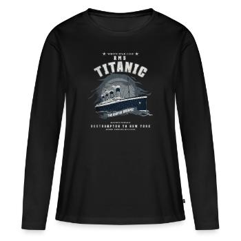 Vintage Titanic Lover Weihnachtsgeschenke zum Geburtstag - Frauen Premium Bio Langarmshirt - Schwarz - Vorne - Julia (174cm)