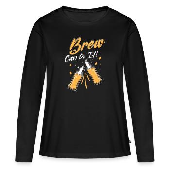 Brew peut le faire ! Homebrew Brewer bière artisanale - T-shirt manches longues Premium bio Femme - noir - Devant - Julia (174cm)