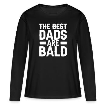 Bald Head Baldness Beard Bald Head - Women's Premium Organic Long Sleeve Shirt - black - Front - Julia (174cm)