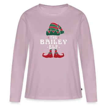 Bailey Elf Familie Passende Gruppe Weihnachten Mama - Frauen Premium Bio Langarmshirt - Altrosa - Vorne - Julia (174cm)