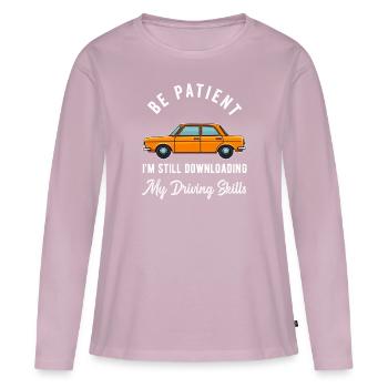 Neue Fahrschüler Mädchen Frauen Mutter Tochter - Frauen Premium Bio Langarmshirt - Altrosa - Vorne - Julia (174cm)