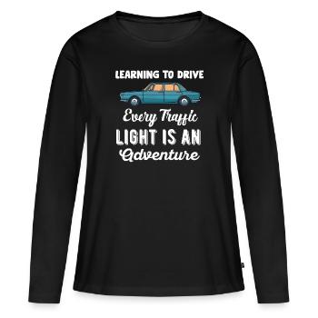Neue Fahrschüler Mädchen Frauen Mutter Tochter - Frauen Premium Bio Langarmshirt - Schwarz - Vorne - Julia (174cm)