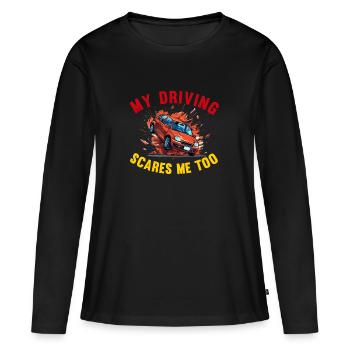 Neue Fahrschüler Mädchen Frauen Mutter Tochter - Frauen Premium Bio Langarmshirt - Schwarz - Vorne - Julia (174cm)
