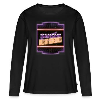 Obama aime génial quand il y a des blagues BlackPower - T-shirt manches longues Premium bio Femme - noir - Devant - Julia (174cm)