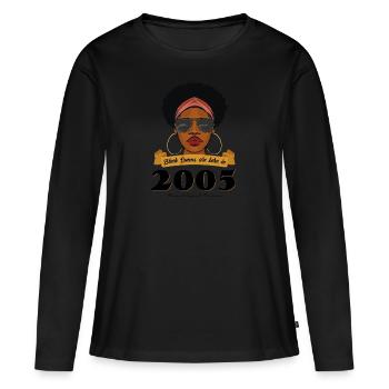 Black Queens Nées en 2005 ont 19 ans et Look - T-shirt manches longues Premium bio Femme - noir - Devant - Julia (174cm)