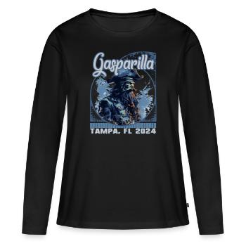Gasparilla 2024 Sea Foam Captain Tampa FL - Women's Premium Organic Long Sleeve Shirt - black - Front - Julia (174cm)