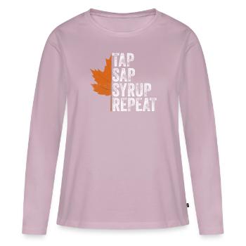 Maple Tree Essence Männer Frauen Lustig - Frauen Premium Bio Langarmshirt - Altrosa - Vorne - Julia (174cm)