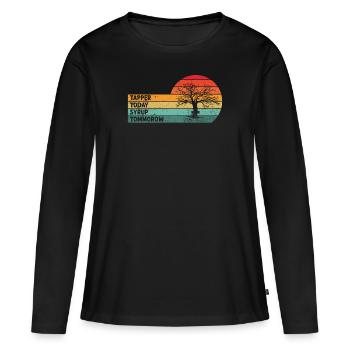 Maple Tree Essence Männer Frauen Lustig - Frauen Premium Bio Langarmshirt - Schwarz - Vorne - Julia (174cm)