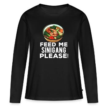 Philippines Philippines Femmes Hommes Cuisine philippine - T-shirt manches longues Premium bio Femme - noir - Devant - Julia (174cm)