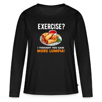 Philippines Philippines Femmes Hommes Cuisine philippine - T-shirt manches longues Premium bio Femme - noir - Devant - Julia (174cm)