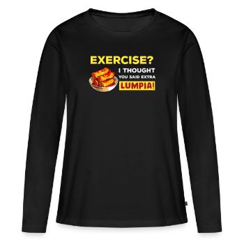 Philippines Philippines Femmes Hommes Cuisine philippine - T-shirt manches longues Premium bio Femme - noir - Devant - Julia (174cm)