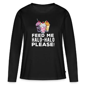 Philippines Philippines Femmes Hommes Cuisine philippine - T-shirt manches longues Premium bio Femme - noir - Devant - Julia (174cm)