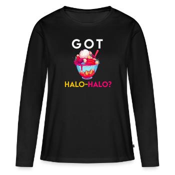 Philippines Philippines Femmes Hommes Cuisine philippine - T-shirt manches longues Premium bio Femme - noir - Devant - Julia (174cm)