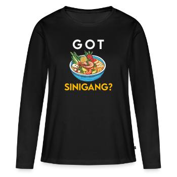 Philippines Philippines Femmes Hommes Cuisine philippine - T-shirt manches longues Premium bio Femme - noir - Devant - Julia (174cm)