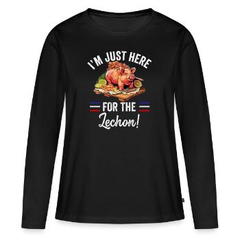 Philippines Philippines Femmes Hommes Cuisine philippine - T-shirt manches longues Premium bio Femme - noir - Devant - Julia (174cm)