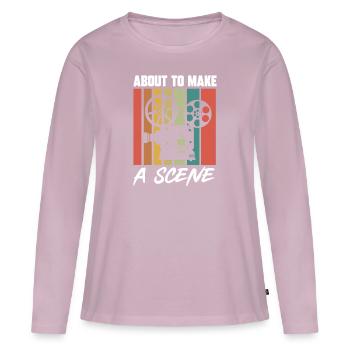 Video Editor Filmemacher Videofilmer - Frauen Premium Bio Langarmshirt - Altrosa - Vorne - Julia (174cm)