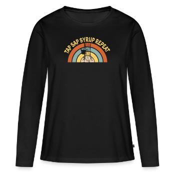Maple Tree Essence Männer Frauen Lustig - Frauen Premium Bio Langarmshirt - Schwarz - Vorne - Julia (174cm)