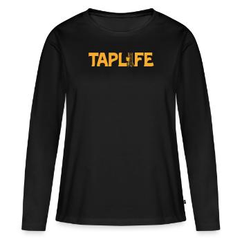 Sirop d’érable Tapper Hommes Femmes Automne - T-shirt manches longues Premium bio Femme - noir - Devant - Julia (174cm)