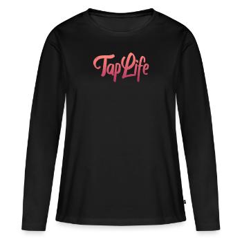 Sirop d’érable Tapper Hommes Femmes Automne - T-shirt manches longues Premium bio Femme - noir - Devant - Julia (174cm)