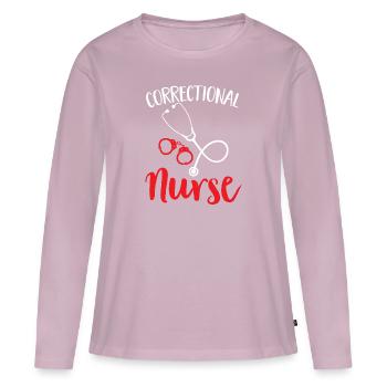 Nurse Penitentiary Prison - Women's Premium Organic Long Sleeve Shirt - dusky pink - Front - Julia (174cm)