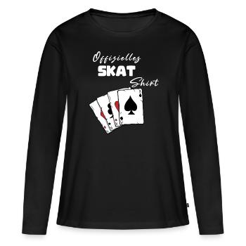 Skat Official Shirt - Women's Premium Organic Long Sleeve Shirt - black - Front - Julia (174cm)