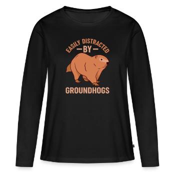 Groundhog Day! - Groundhog Day - Women's Premium Organic Long Sleeve Shirt - black - Front - Julia (174cm)