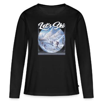 Let’s Ski Melodious Mountain Maneuvers Slope - T-shirt manches longues Premium bio Femme - noir - Devant - Julia (174cm)