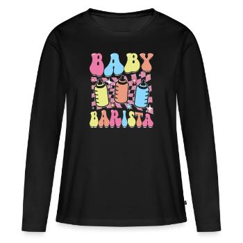 Nurse Baby Maternity Nurse - Women's Premium Organic Long Sleeve Shirt - black - Front - Julia (174cm)