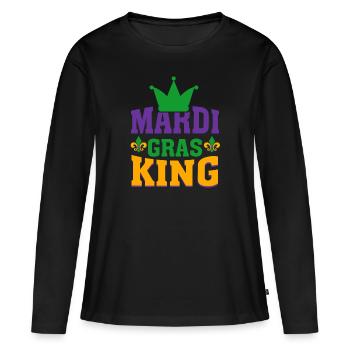 Mardi Gras - Women's Premium Organic Long Sleeve Shirt - black - Front - Julia (174cm)