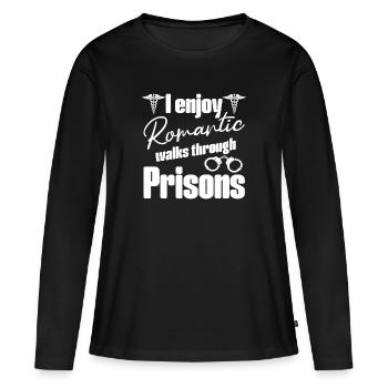Correctional Nurse Romantic Walks Prison Gifts - Frauen Premium Bio Langarmshirt - Schwarz - Vorne - Julia (174cm)