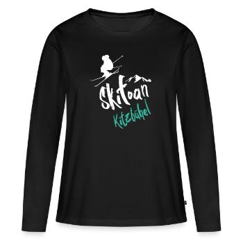 Ski Kitzbühel - T-shirt manches longues Premium bio Femme - noir - Devant - Julia (174cm)