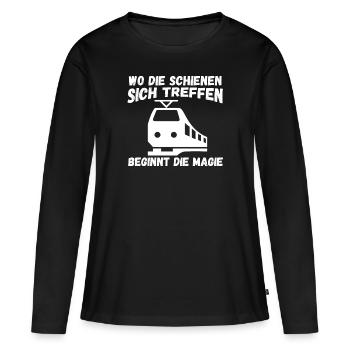 Model Railroad Model Train Train Railroad Railroad Railroad Railroad Model Train Model Train Model T - Women's Premium Organic Long Sleeve Shirt - black - Front - Julia (174cm)