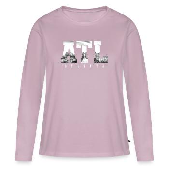 Atlanta Georgia - Frauen Premium Bio Langarmshirt - Altrosa - Vorne - Julia (174cm)