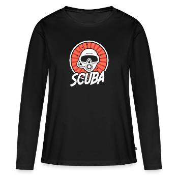 Scuba Underwater Exploration Oxygen Scuba Diving - Frauen Premium Bio Langarmshirt - Schwarz - Vorne - Julia (174cm)