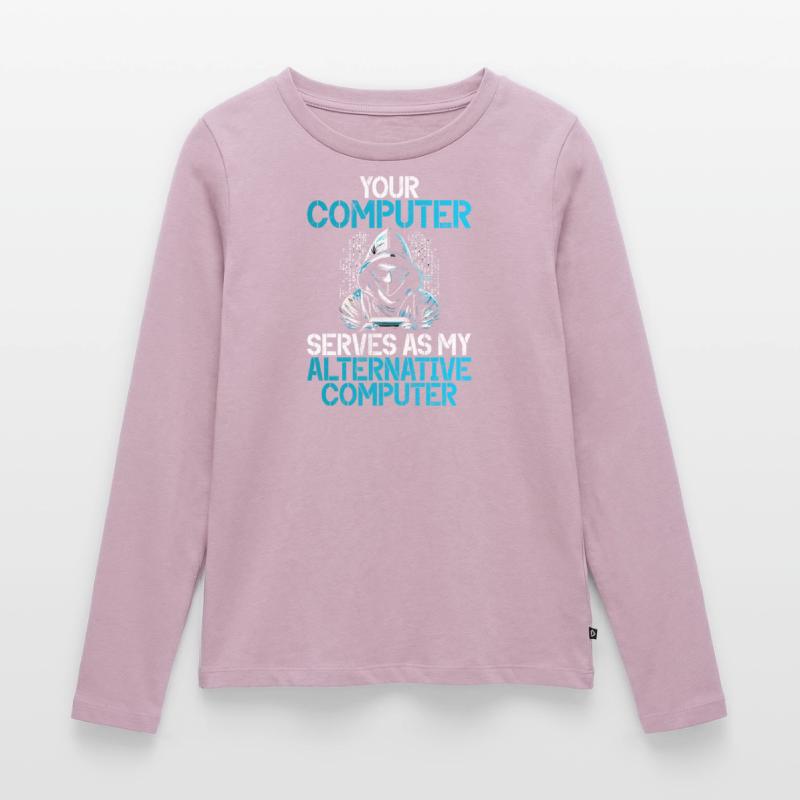 Cyber security hacker hacking Women's Premium Organic Long Sleeve Shirt