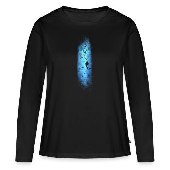Diver and Freediver - Women's Premium Organic Long Sleeve Shirt - black - Front - Julia (174cm)
