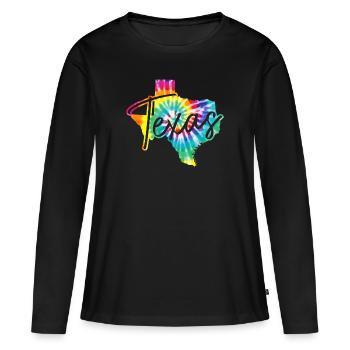 Texas - T-shirt manches longues Premium bio Femme - noir - Devant - Julia (174cm)