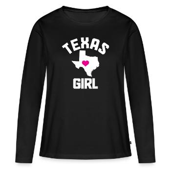 Texas - T-shirt manches longues Premium bio Femme - noir - Devant - Julia (174cm)