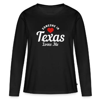Texas - T-shirt manches longues Premium bio Femme - noir - Devant - Julia (174cm)