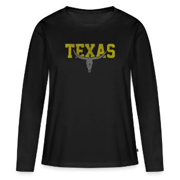 Texas - T-shirt manches longues Premium bio Femme - noir - Devant - Julia (174cm)