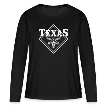 Texas - T-shirt manches longues Premium bio Femme - noir - Devant - Julia (174cm)