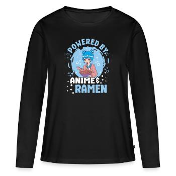 Anime Art For Men Women Teen Girls Anime Merch - Frauen Premium Bio Langarmshirt - Schwarz - Vorne - Julia (174cm)