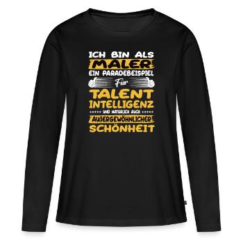 Le peintre, un excellent exemple de talent - T-shirt manches longues Premium bio Femme - noir - Devant - Julia (174cm)