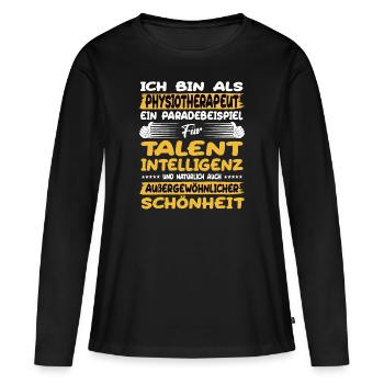 Le physiothérapeute, un excellent exemple de talent - T-shirt manches longues Premium bio Femme - noir - Devant - Julia (174cm)
