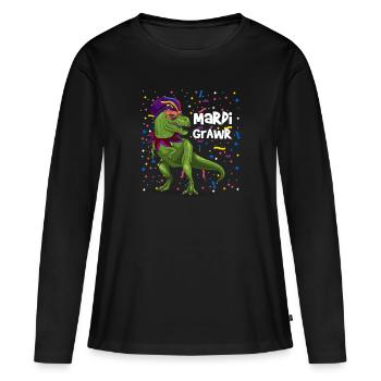 Mardi Grawr Mardi Gras - T-shirt manches longues Premium bio Femme - noir - Devant - Julia (174cm)